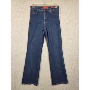 NYDJ Tummy Tuck Jeans Womens 8 Blue Denim Bootcut Stretch Made in USA Style 400D